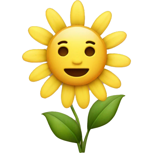 Flower with face emoji