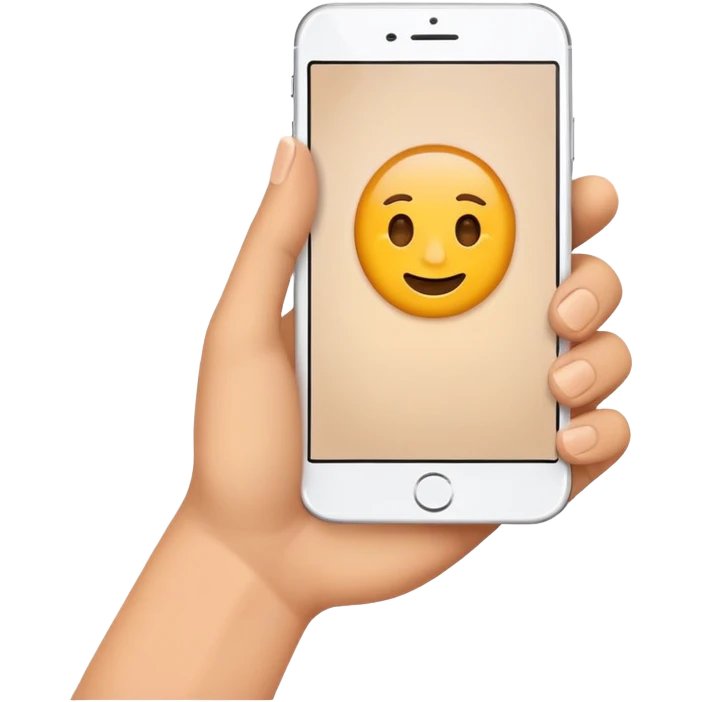 hand holding phone emoji emoji