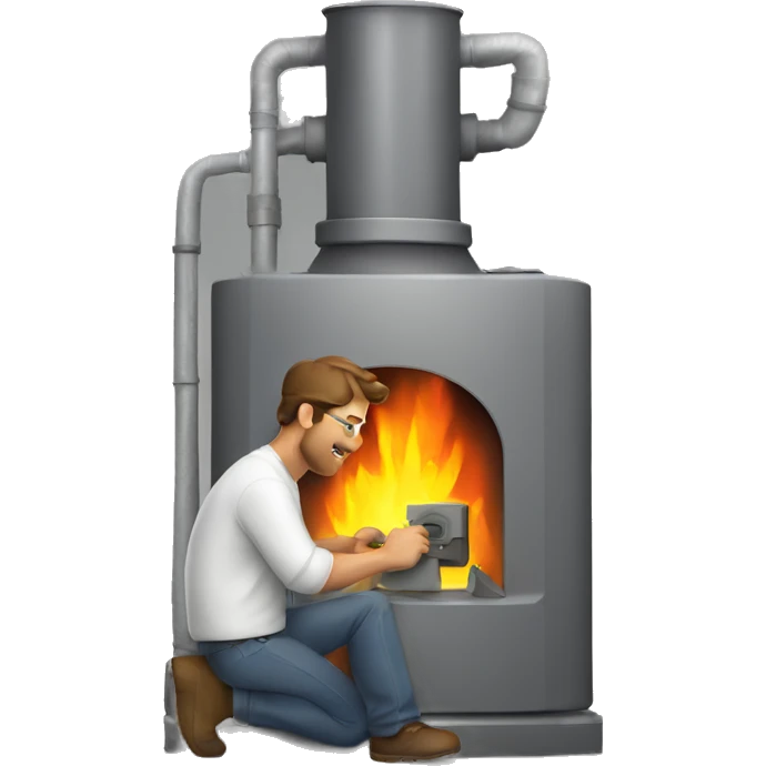Guy working on furnace  emoji