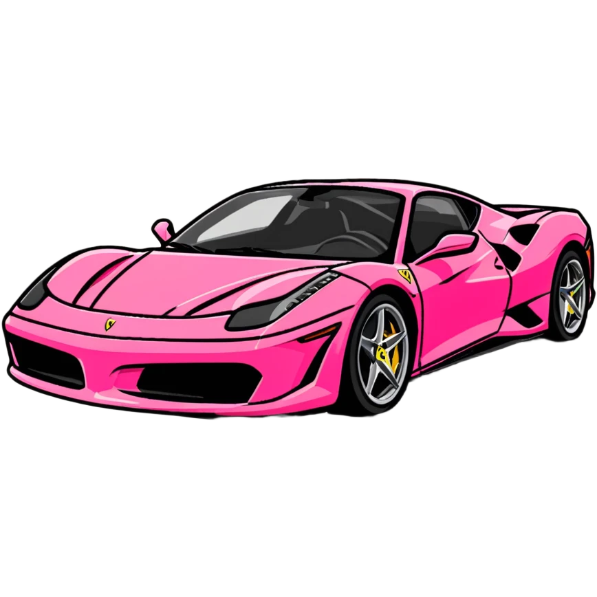 pink gothic Ferrari emoji