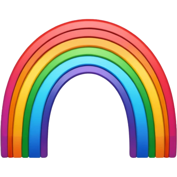 Rainbow extending beyond the frame emoji