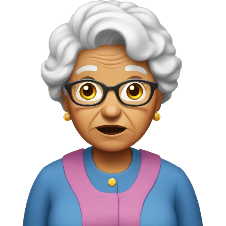  grandma being confused emoji