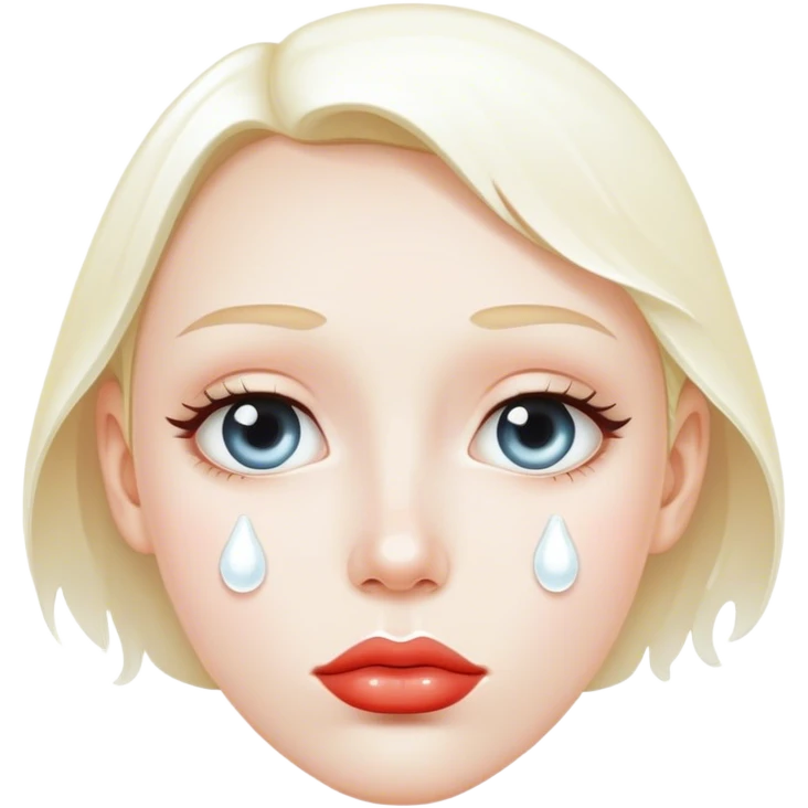  White drops on lips emoji