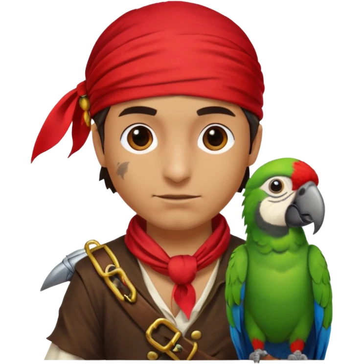 pirate and parrot emoji