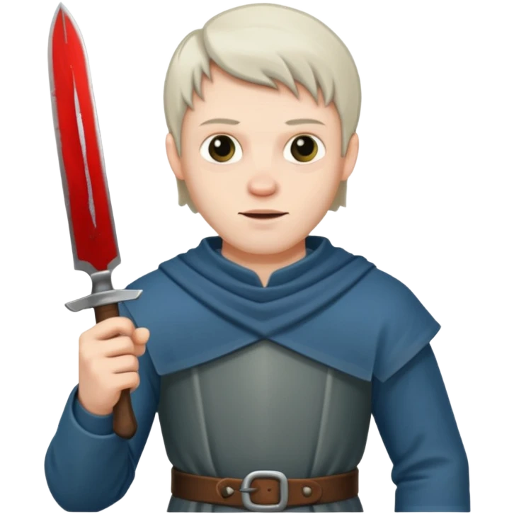 medieval man holding a knife emoji