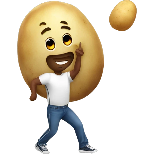 Fan with a potato swinging on it emoji