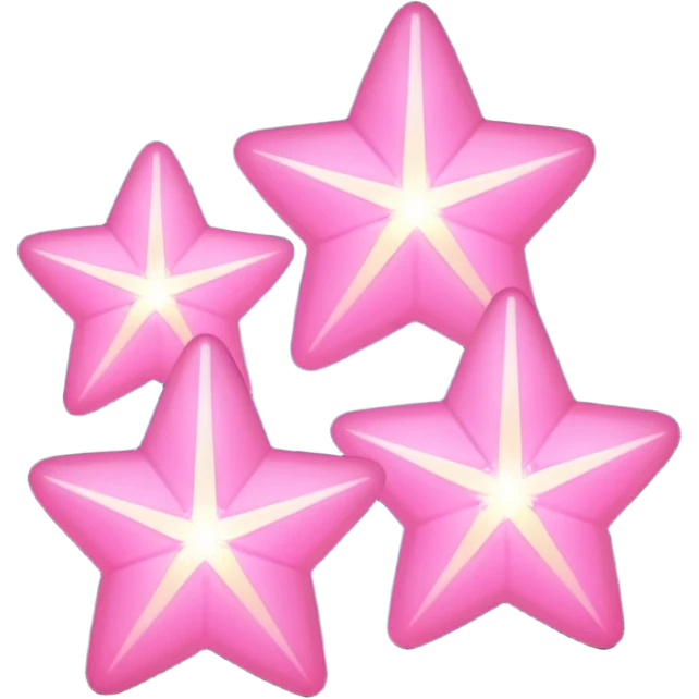 pink small three stars  emoji