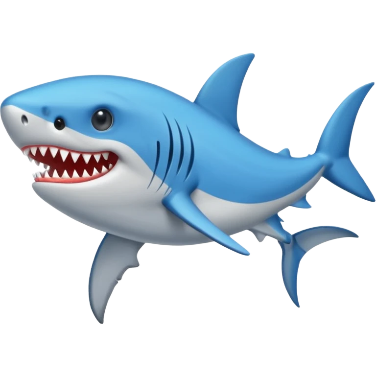 Un tiburón con 4 patas con tenis azules  emoji