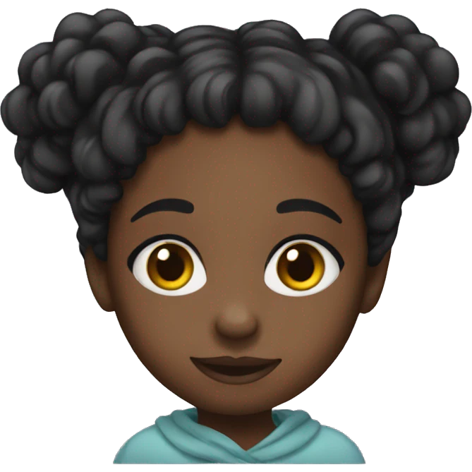 Black girl cute emoji