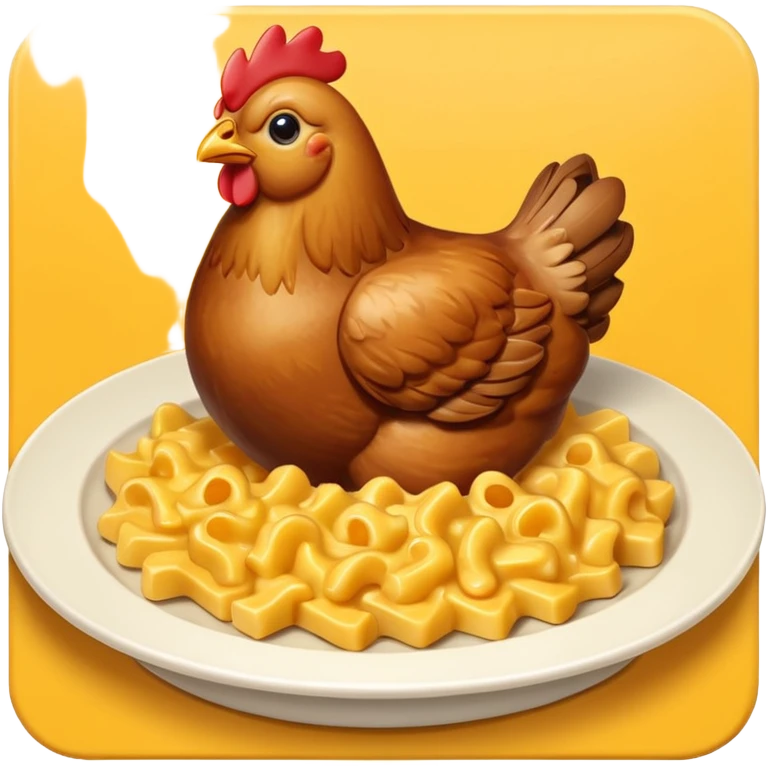 chicken with mac and cheese on the side emoji