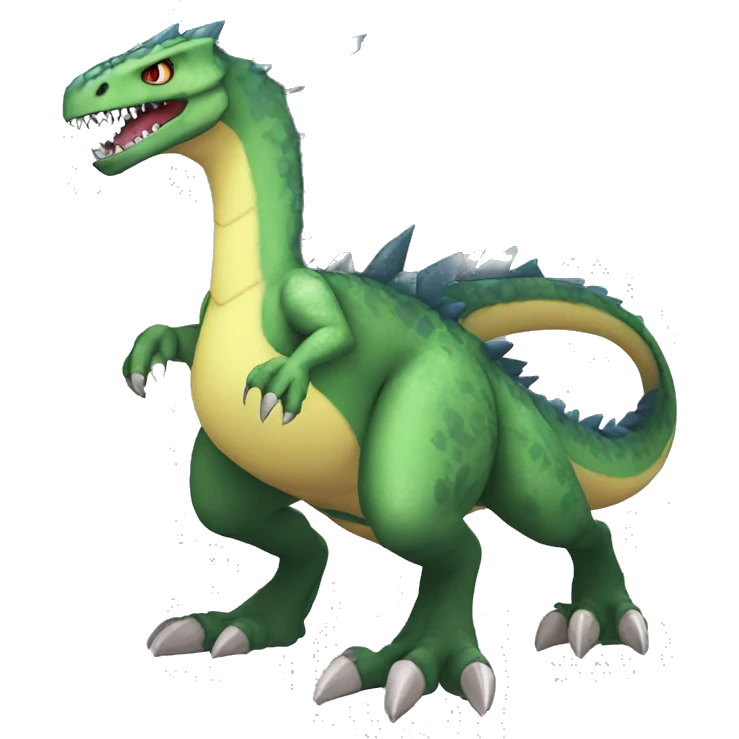  Cool Edgy Digimon-Fakemon-Dinosaur-Dragon with edgy markings full body emoji