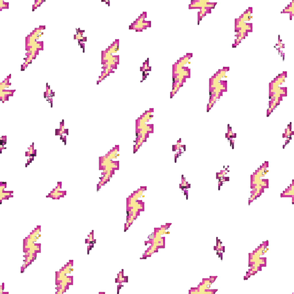 Pink lightning bolt with rock and roll stars emoji