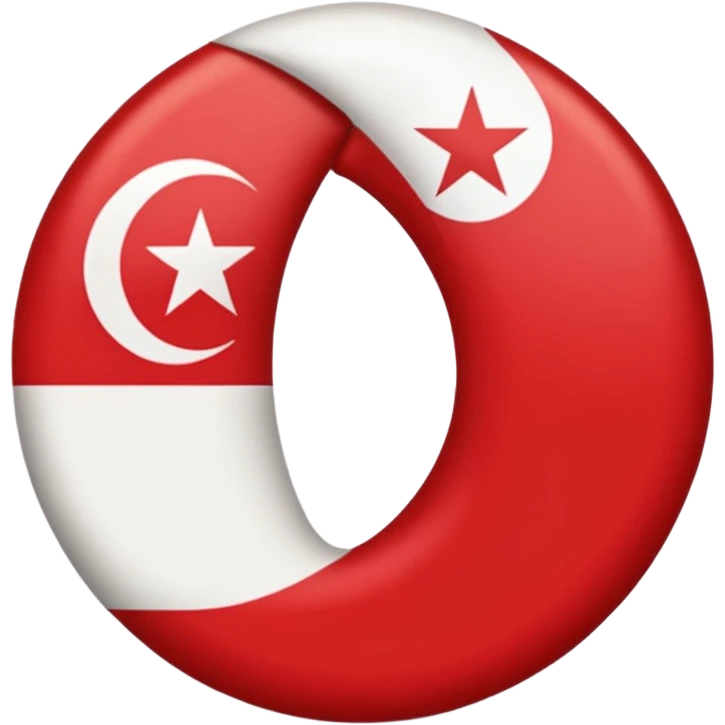 To create an emoji that's half Algeria and half Tunisia with a clean split in the middle, you'd typically use a photo editing app that allows you to merge images side by side. emoji