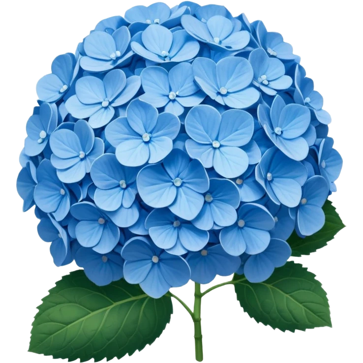 blue hydrangea flower emoji