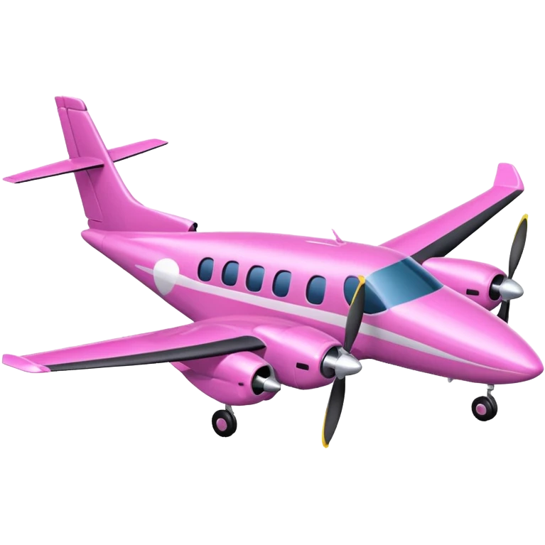 pink turboprop aircraft emoji