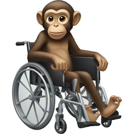 monkey in wheelchair emoji
