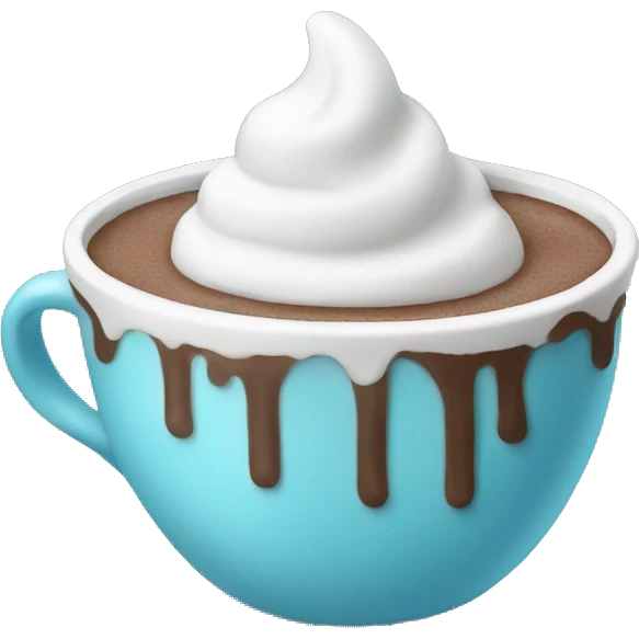Light blue hot chocolate  emoji