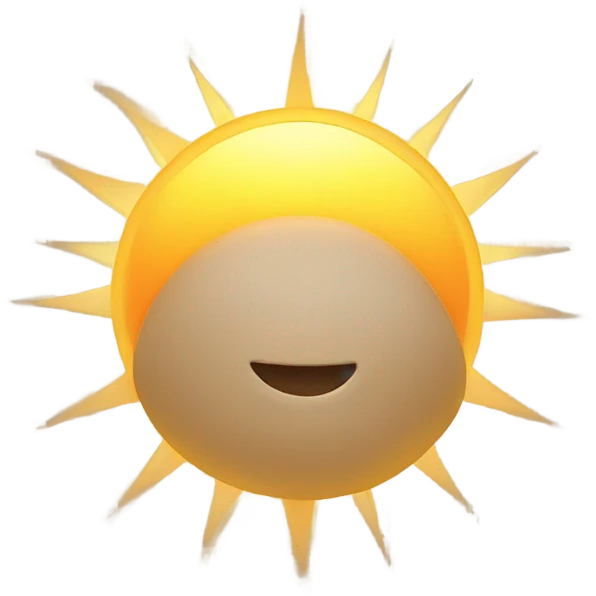 Good morning with the sun emoji