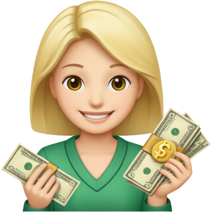 😛 with money around it emoji