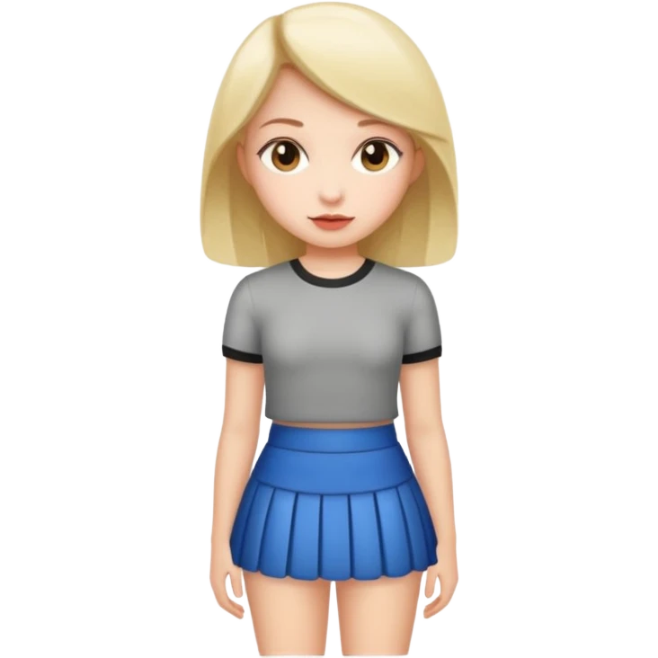 mini etekli kız emoji