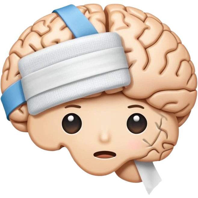 brain wrapped in a bandage emoji