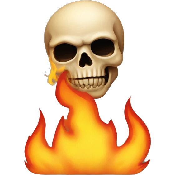 Skull on fire  emoji
