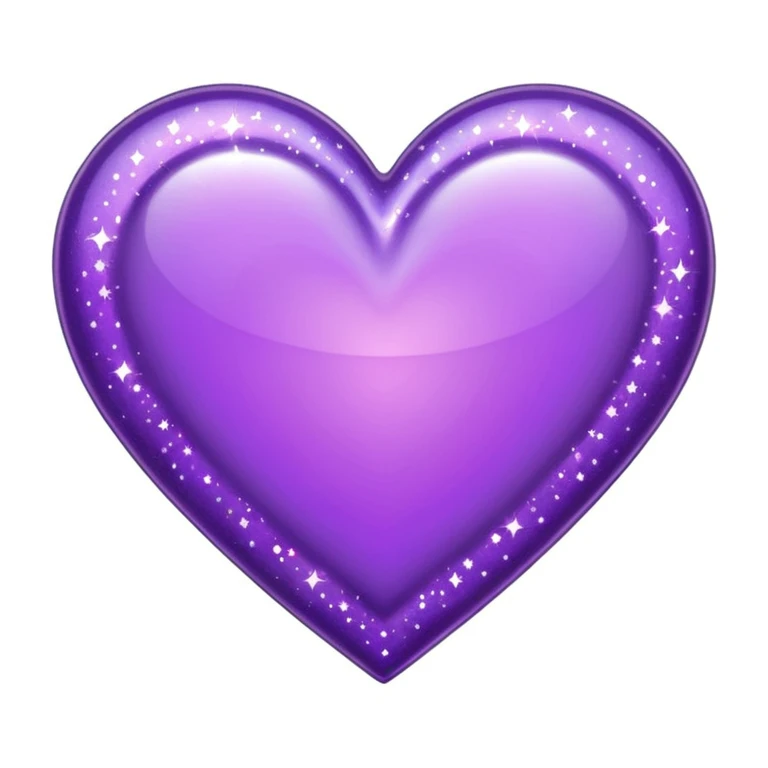 purple heart with sparkles emoji