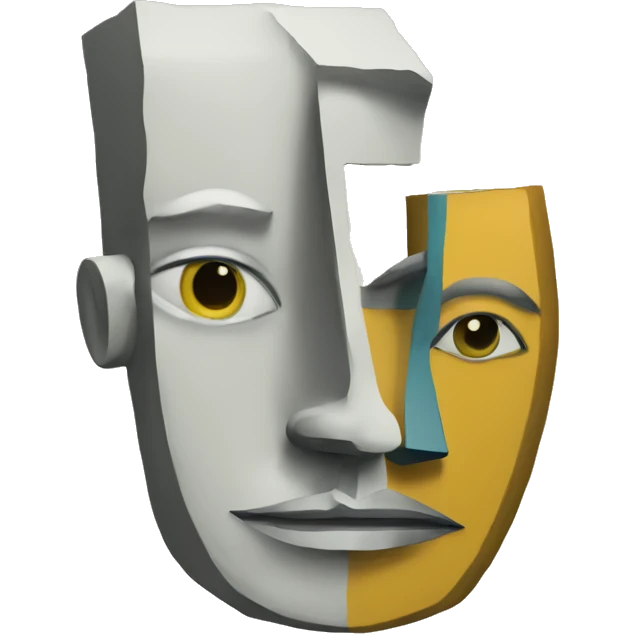 Picasso cubist painting emoji