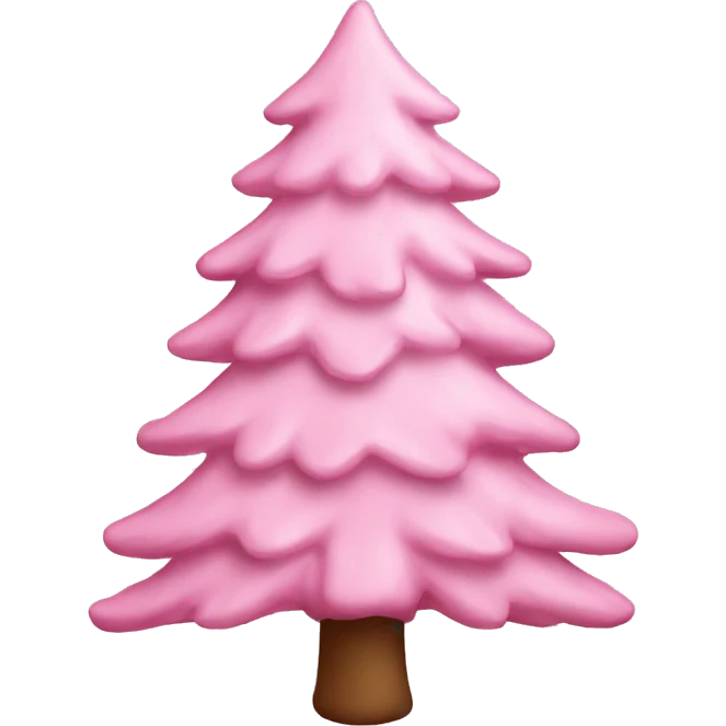 baby pink Christmas tree emoji
