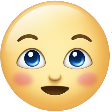 Moon astrology symbol with cute face emoji