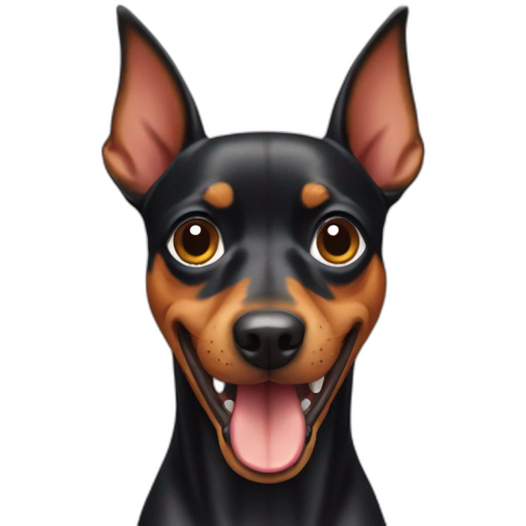 pinscher dog with only one tooth emoji