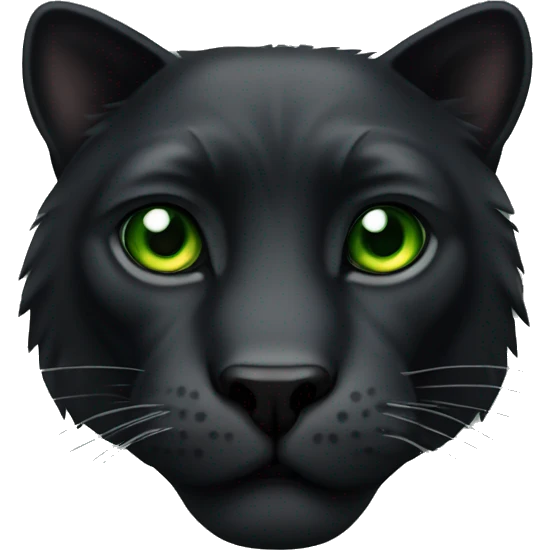Animal pantera negra con ojos verdes emoji