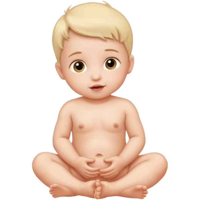 Enfant nue avec emoji