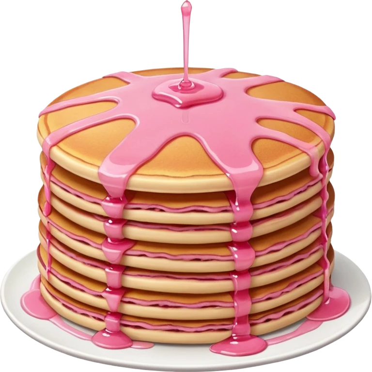 A pink themed pancake stack emoji