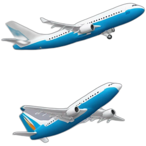 Deux tours avec un avion qui fonce dessus emoji