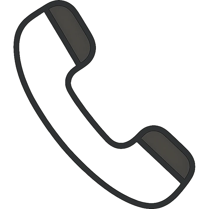 black and white, icon of telephone, minimalistic, thin black border outlines, the design uses thin black outlines for a clean and modern look, white background. c0!0r
 emoji