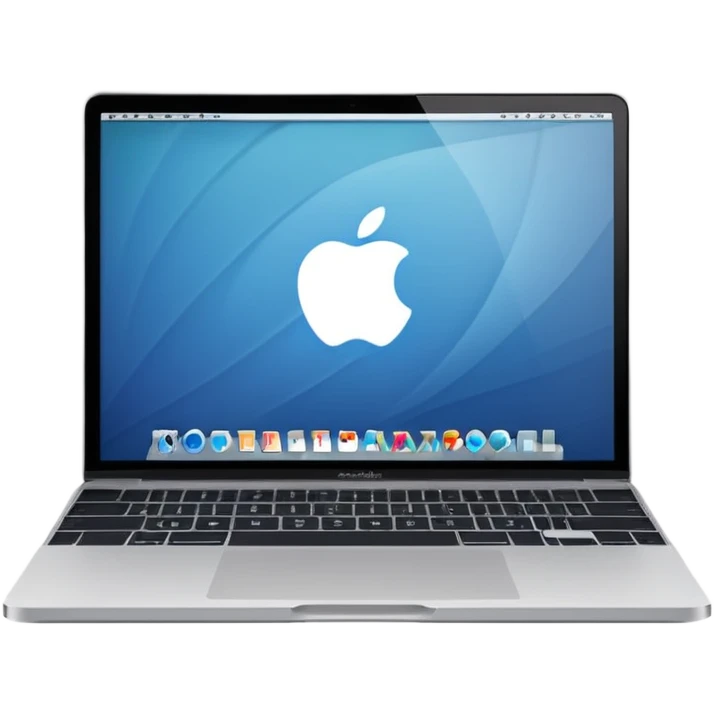 macbook with big code line on screen emoji