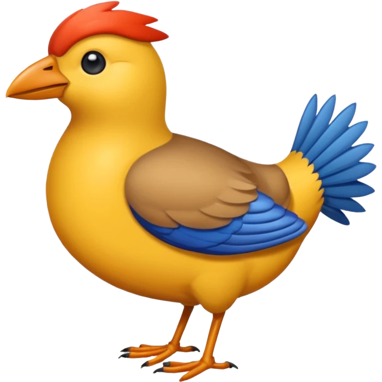 Oiseau avec des couilles  emoji