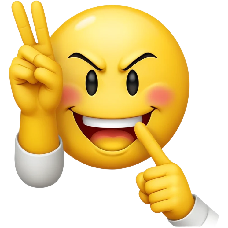 Smiley face angry giving 2 middle fingers  emoji