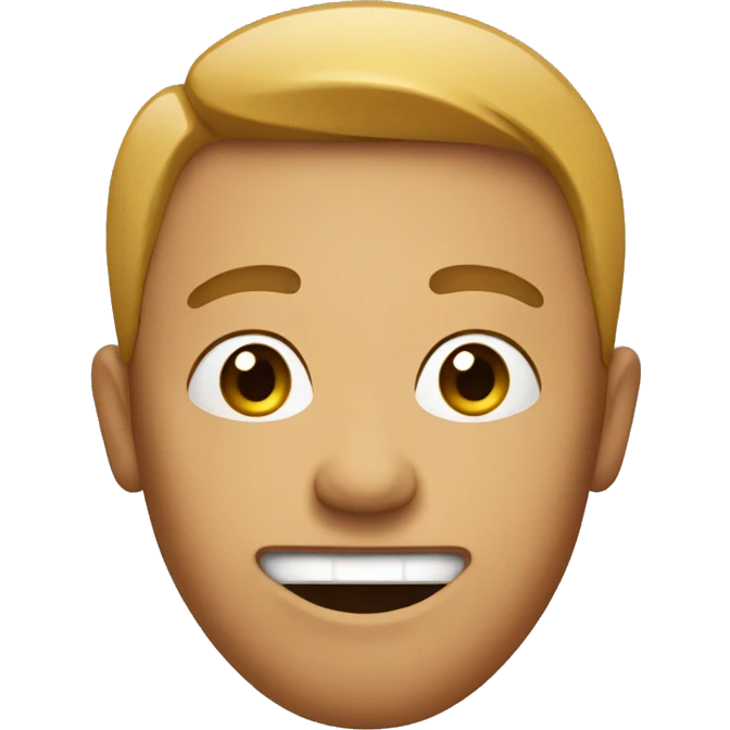 Straight face with small mouth emoji