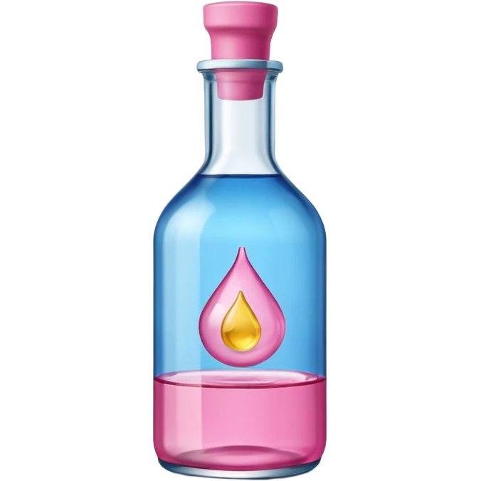 bottle of oil blue top pink outside with logo that says Diddys Oil emoji