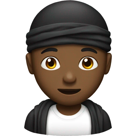 black man, holding belly, durag, holding , emoji