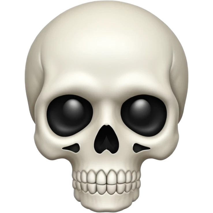 Skull with a the silent emoji emoji