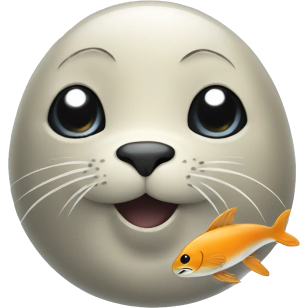 Seal with a fish emoji
