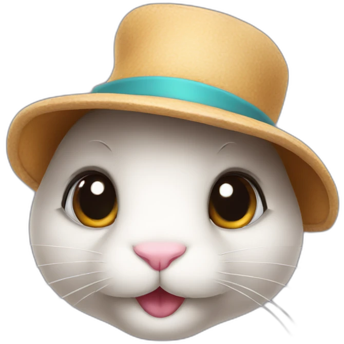 bunny in a hat emoji