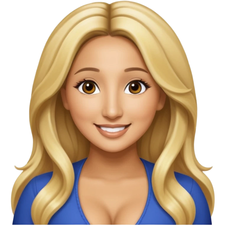 Adrienne Bailon with long blonde hair emoji