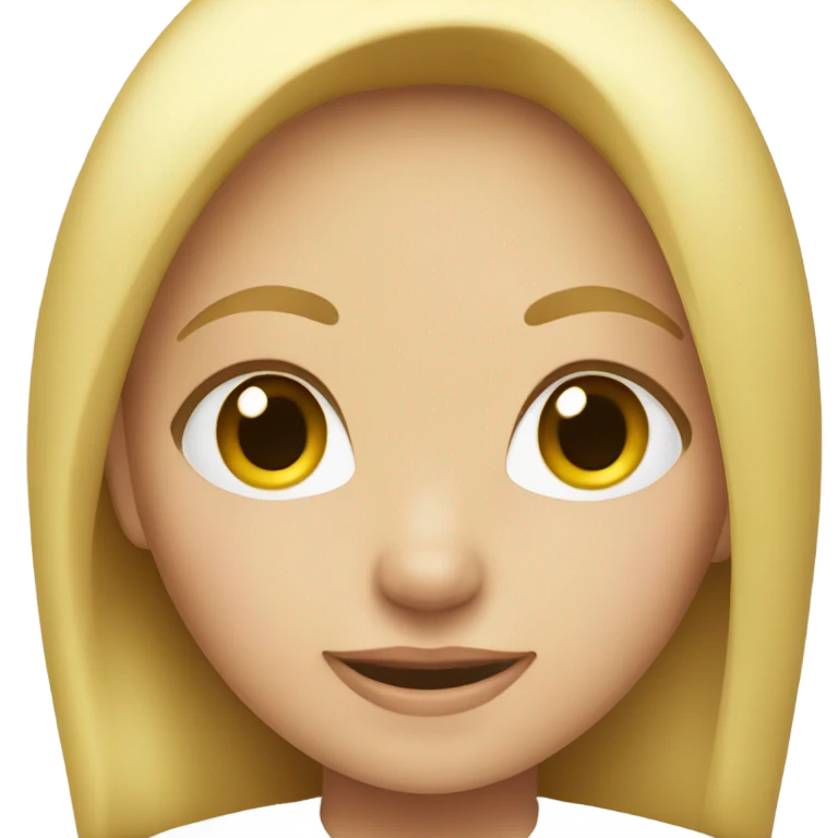 blonde girl in white shirt emoji