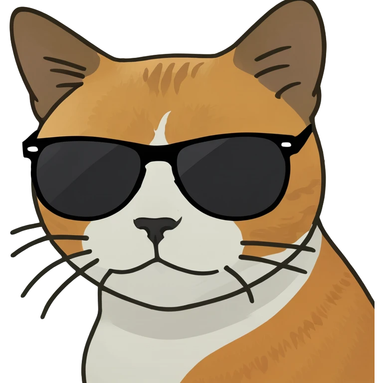 Cat with sunglasses emoji