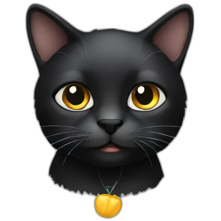 Black male cat emoji