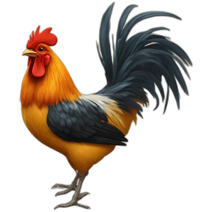 Rooster and Tit birds emoji
